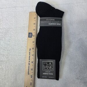 New‎ Jos. A. Bank Mid Calf Merino Wool Blend Navy Cusion Sole Dress Socks 8-12
